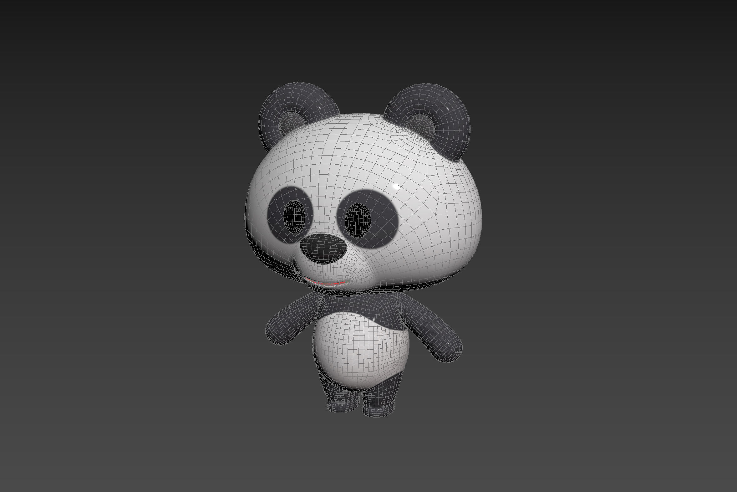 Character129 Rigged Panda 3D model_14
