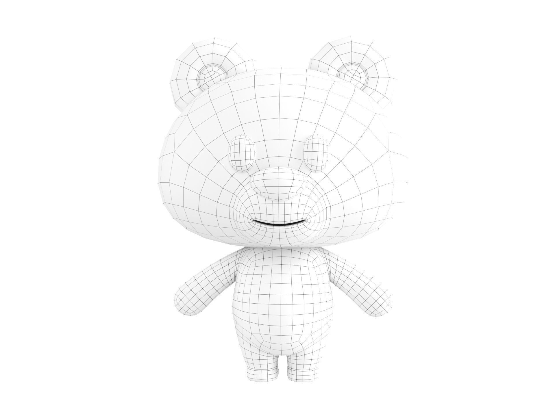 Character129 Rigged Panda 3D model_23