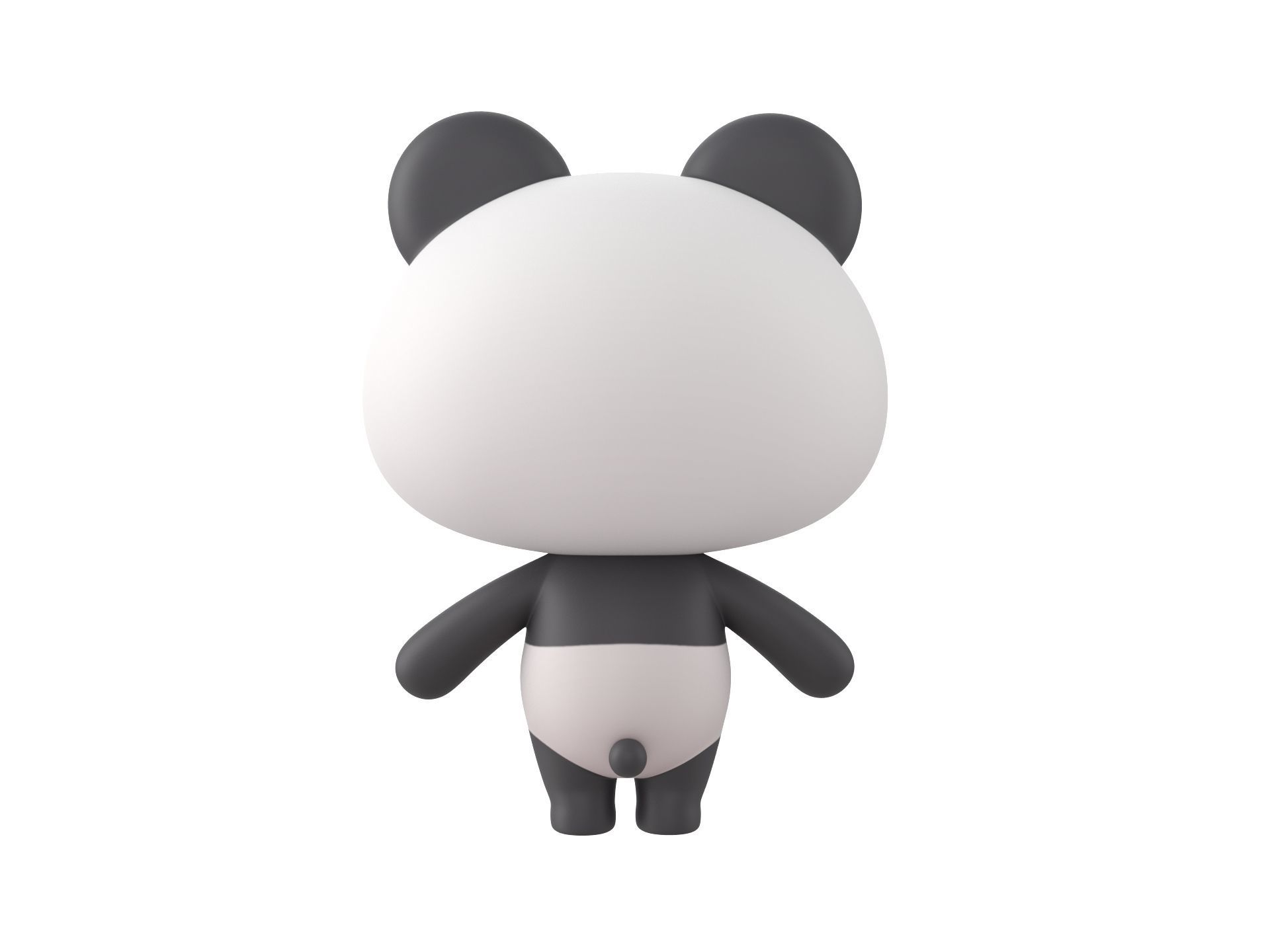 Character129 Rigged Panda 3D model_5