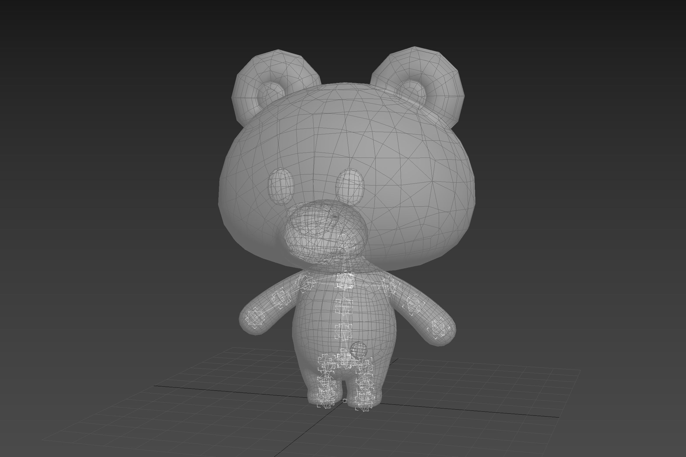 Character129 Rigged Panda 3D model_22