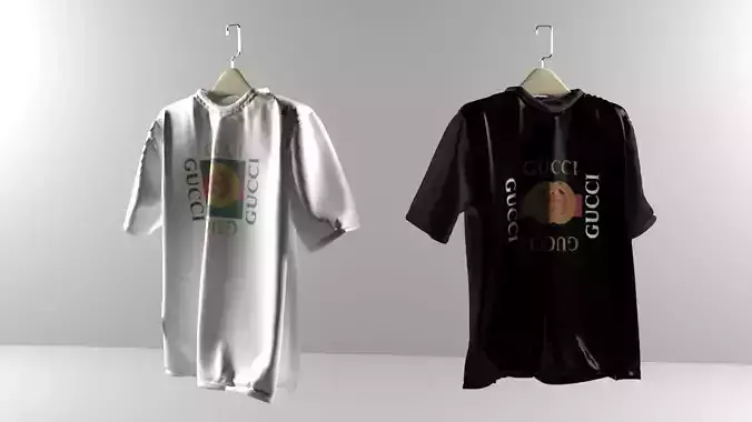 clothing two t - shirts hanging on hanger