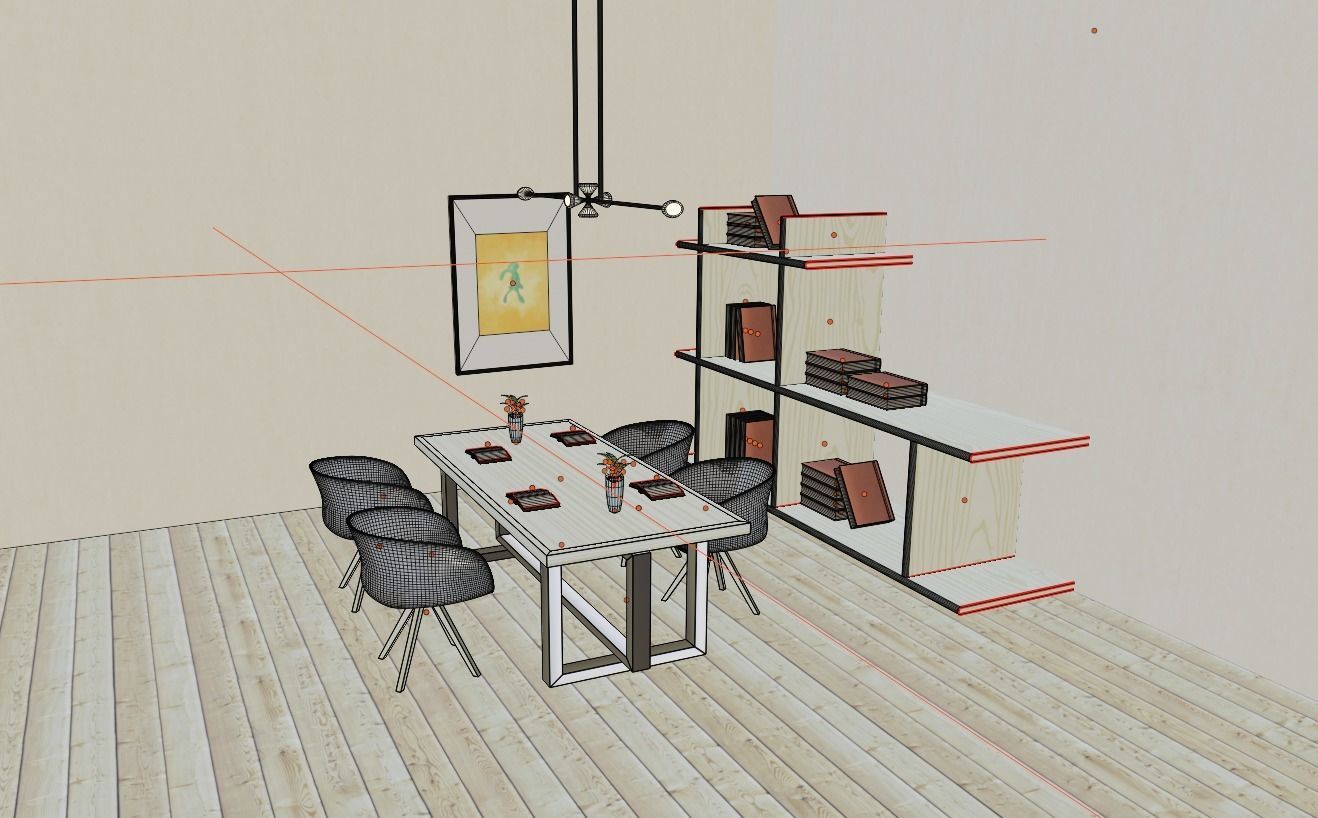 room maden in light colors 3D model_9
