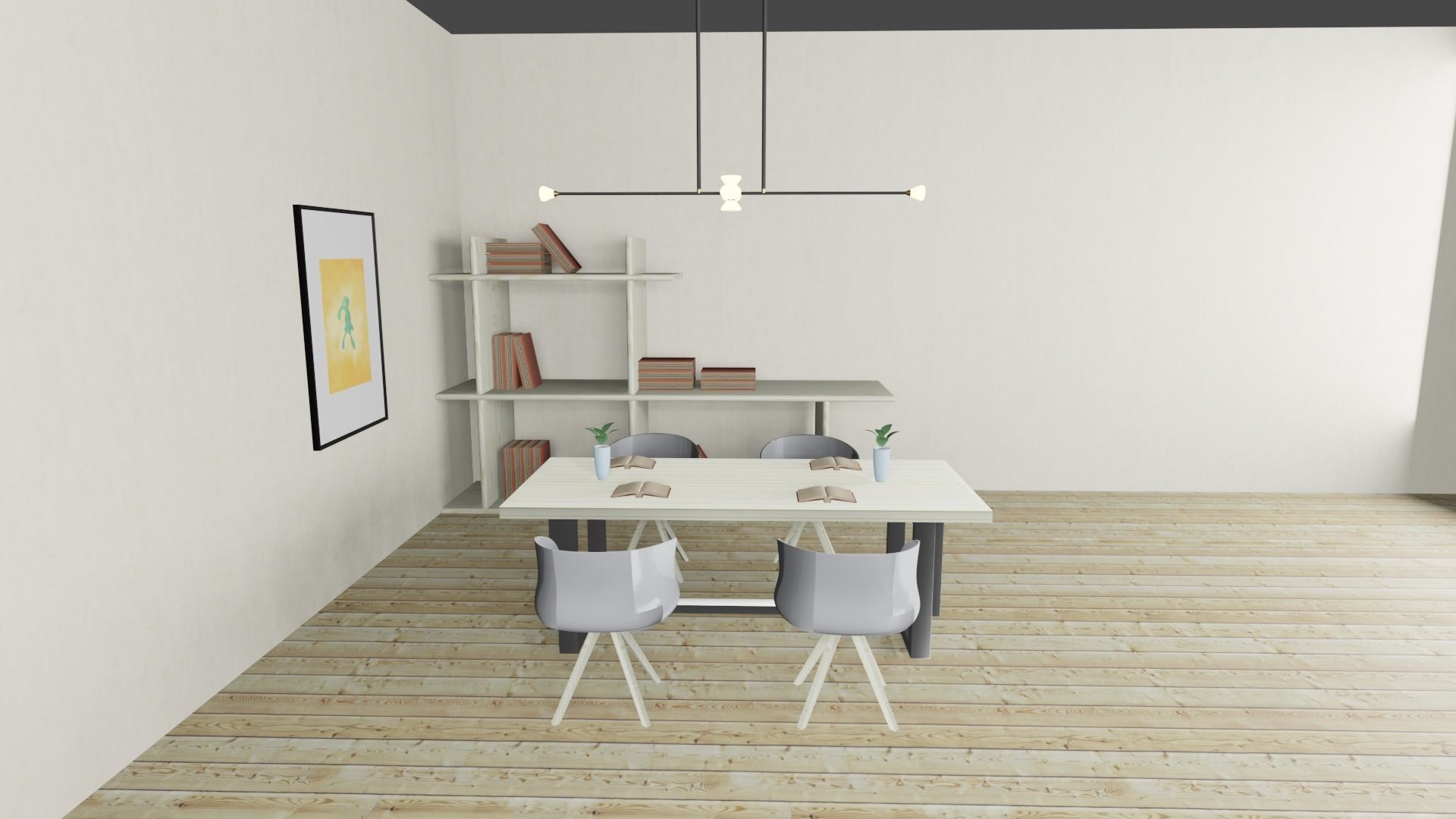 room maden in light colors 3D model_2