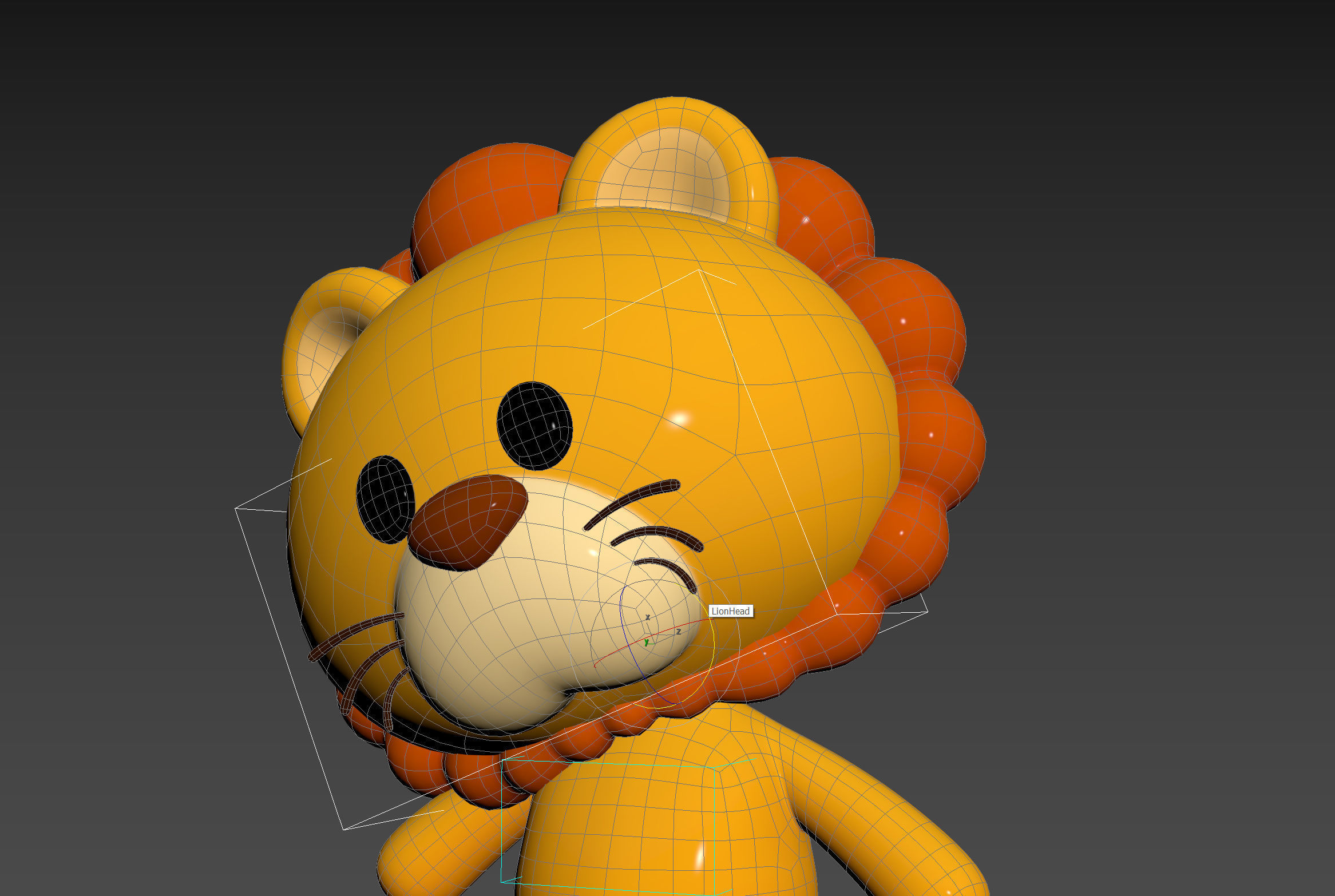 Character130 Rigged Lion 3D model_16