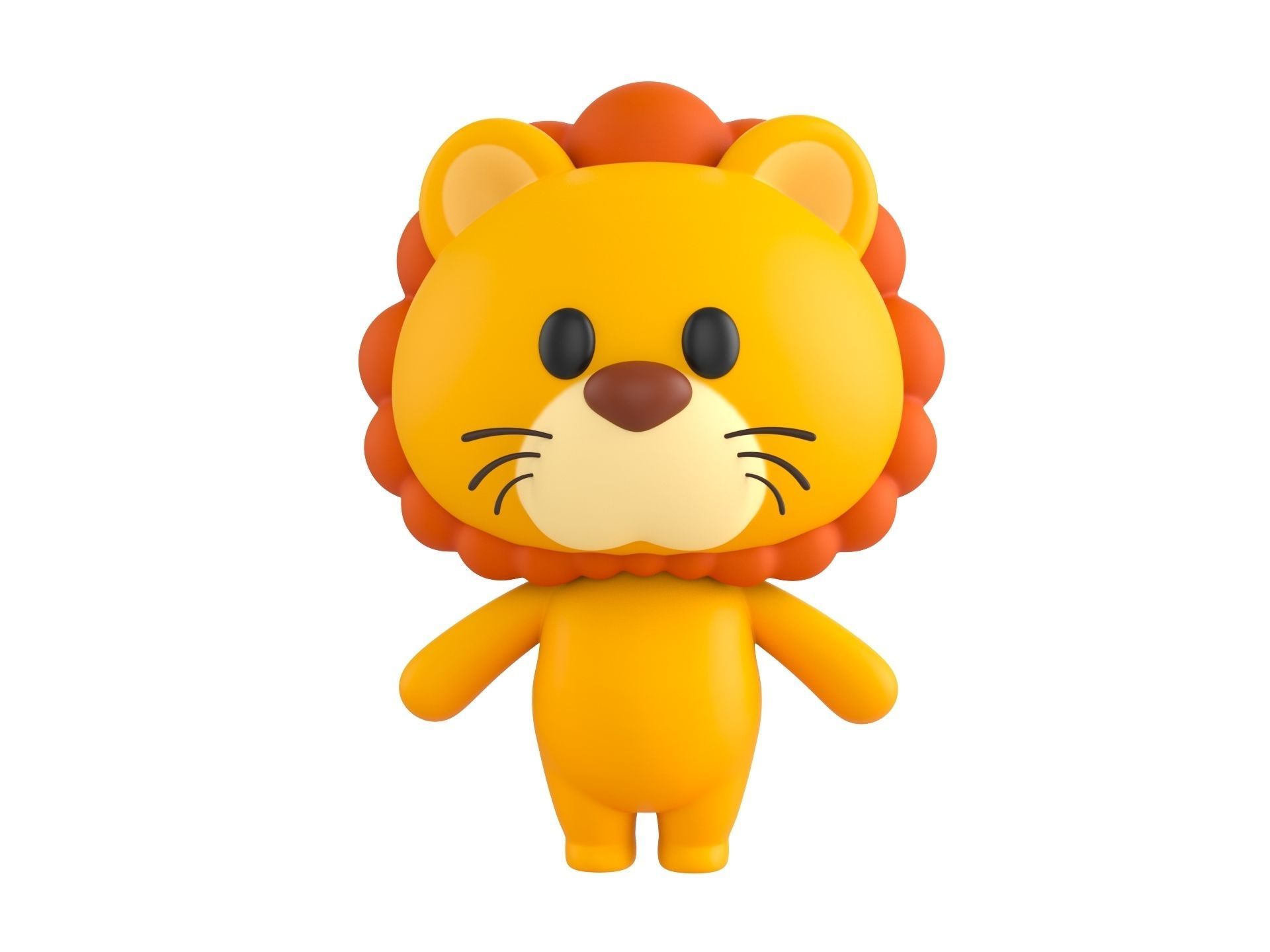 Character130 Rigged Lion 3D model_2