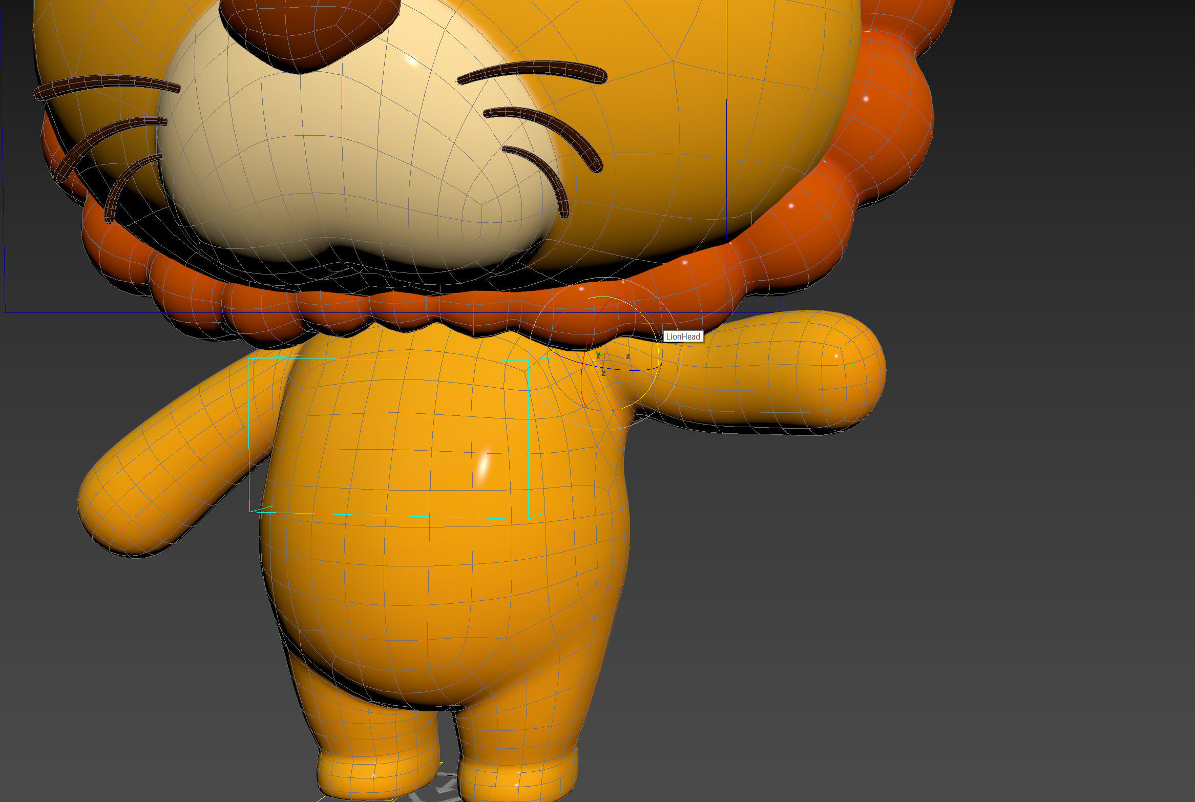 Character130 Rigged Lion 3D model_17