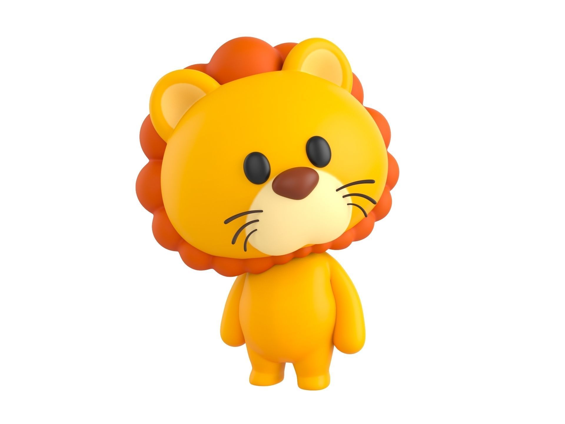 Character130 Rigged Lion 3D model_10