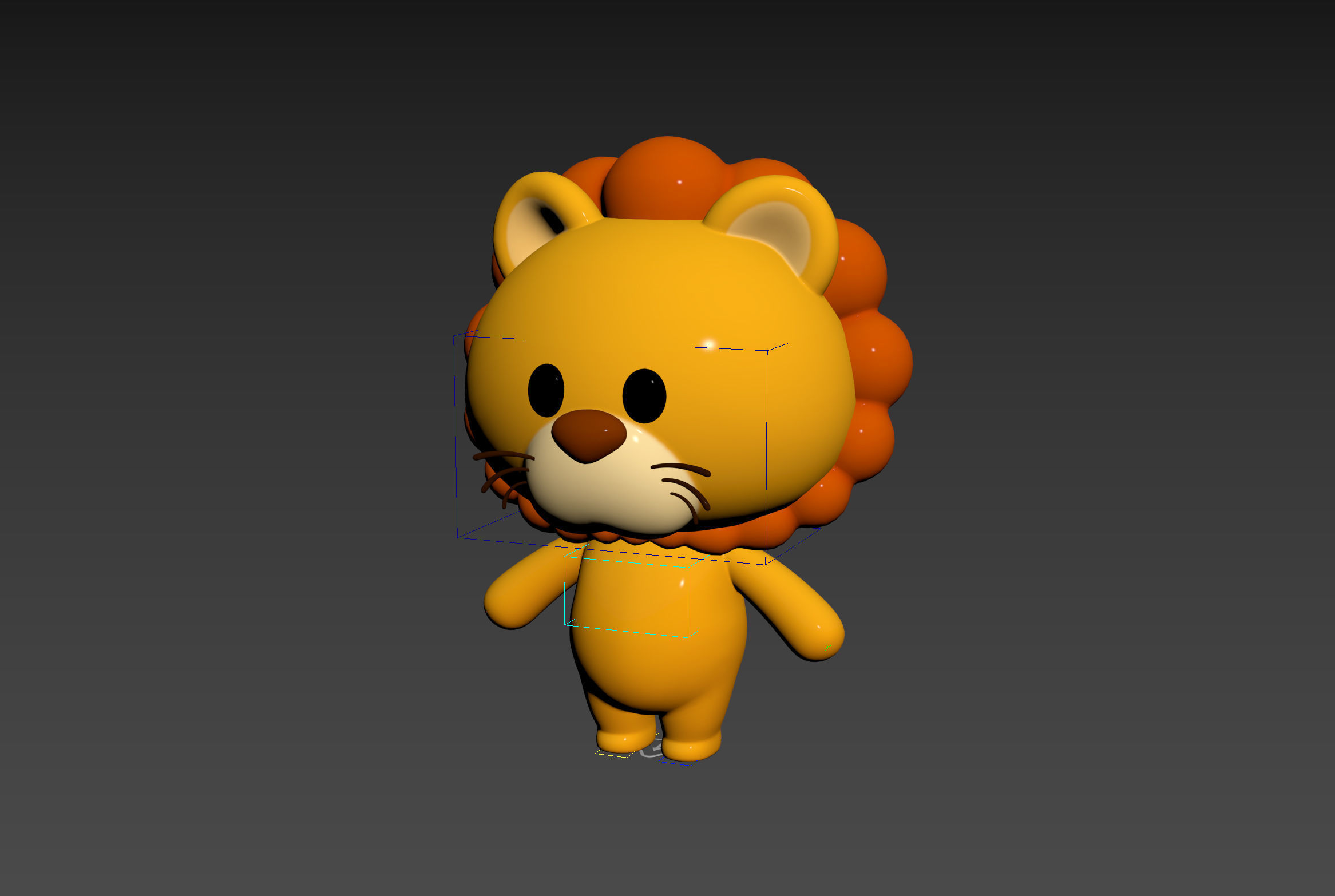 Character130 Rigged Lion 3D model_11