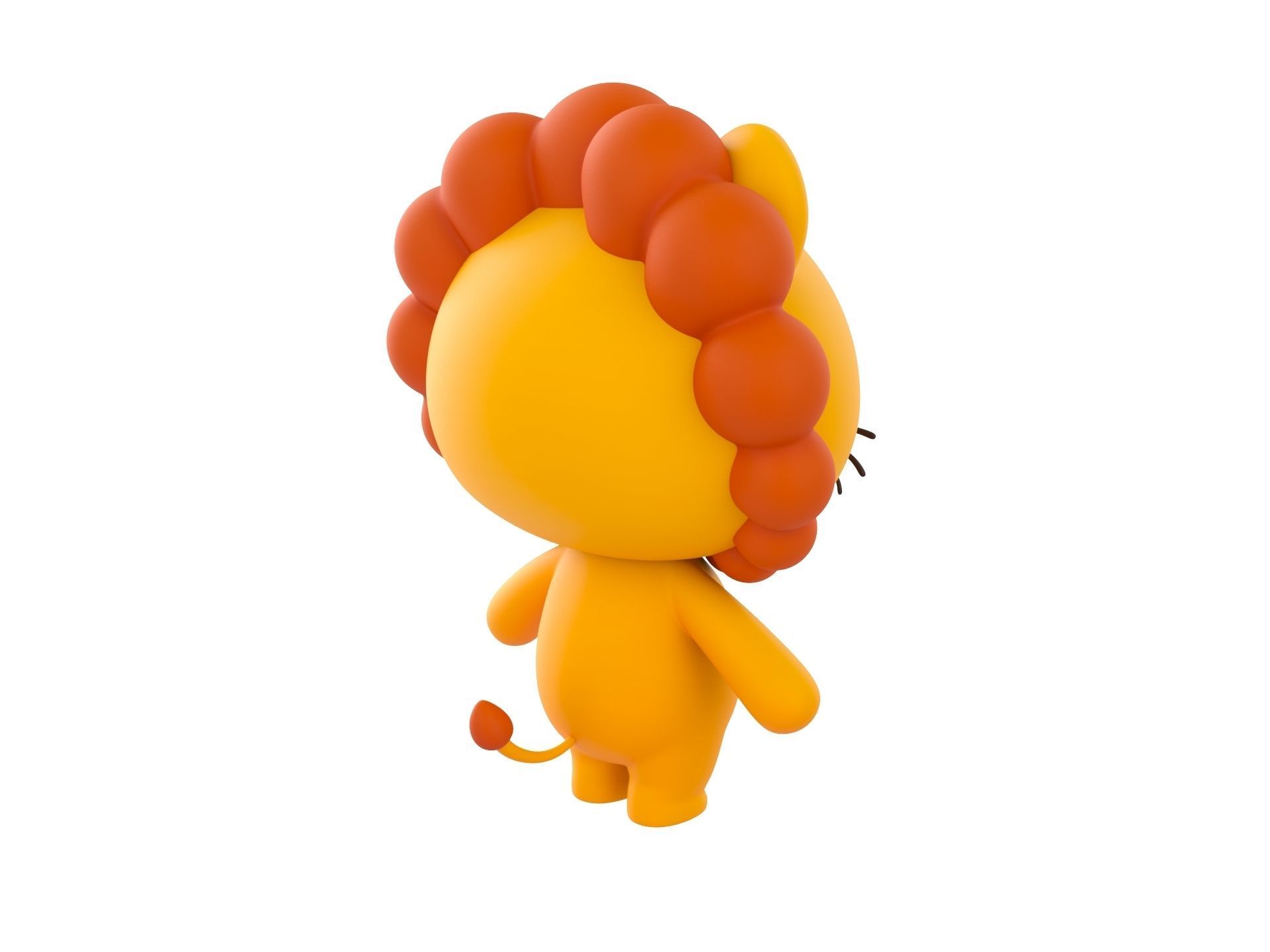 Character130 Rigged Lion 3D model_4