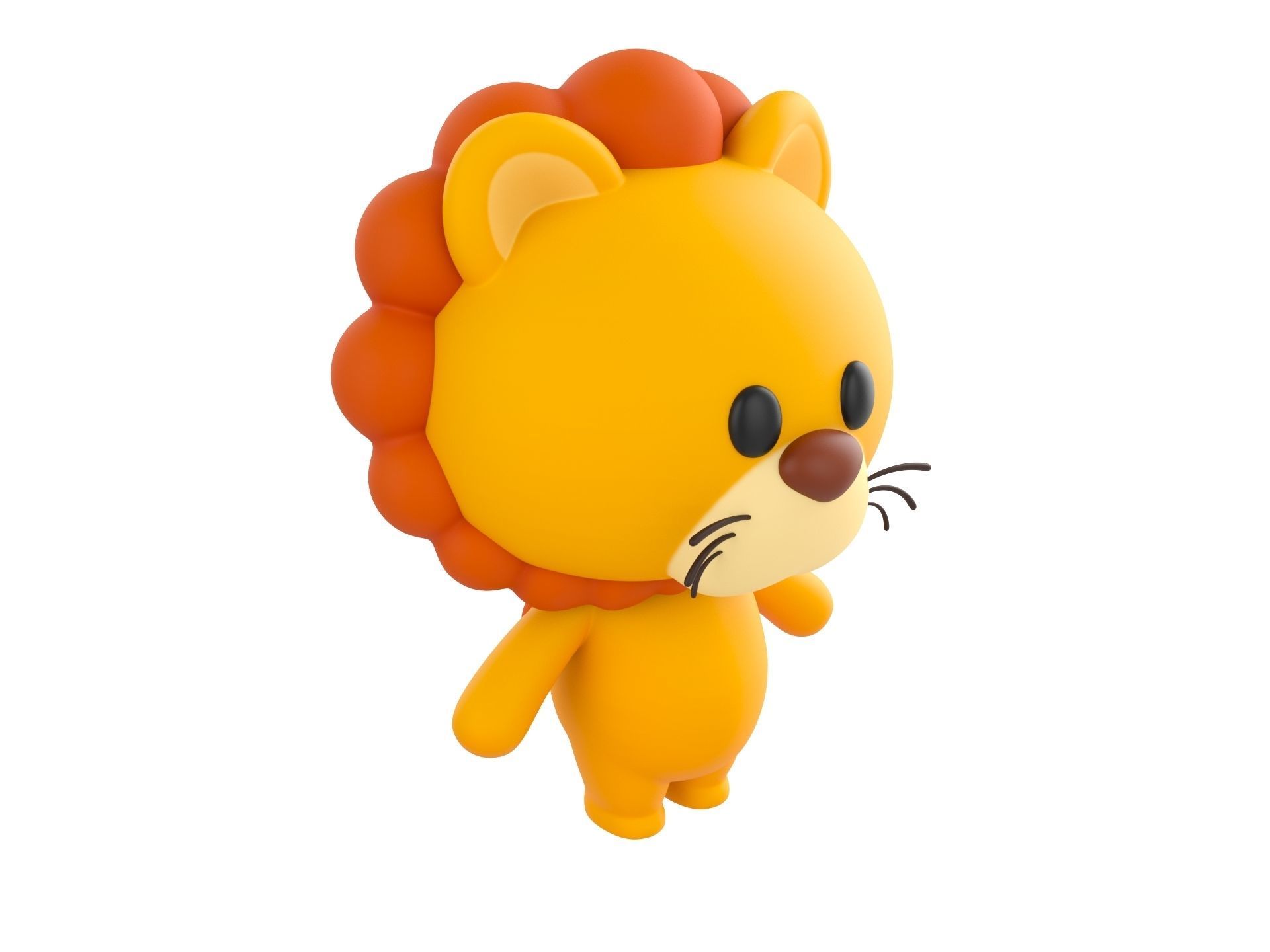 Character130 Rigged Lion 3D model_3