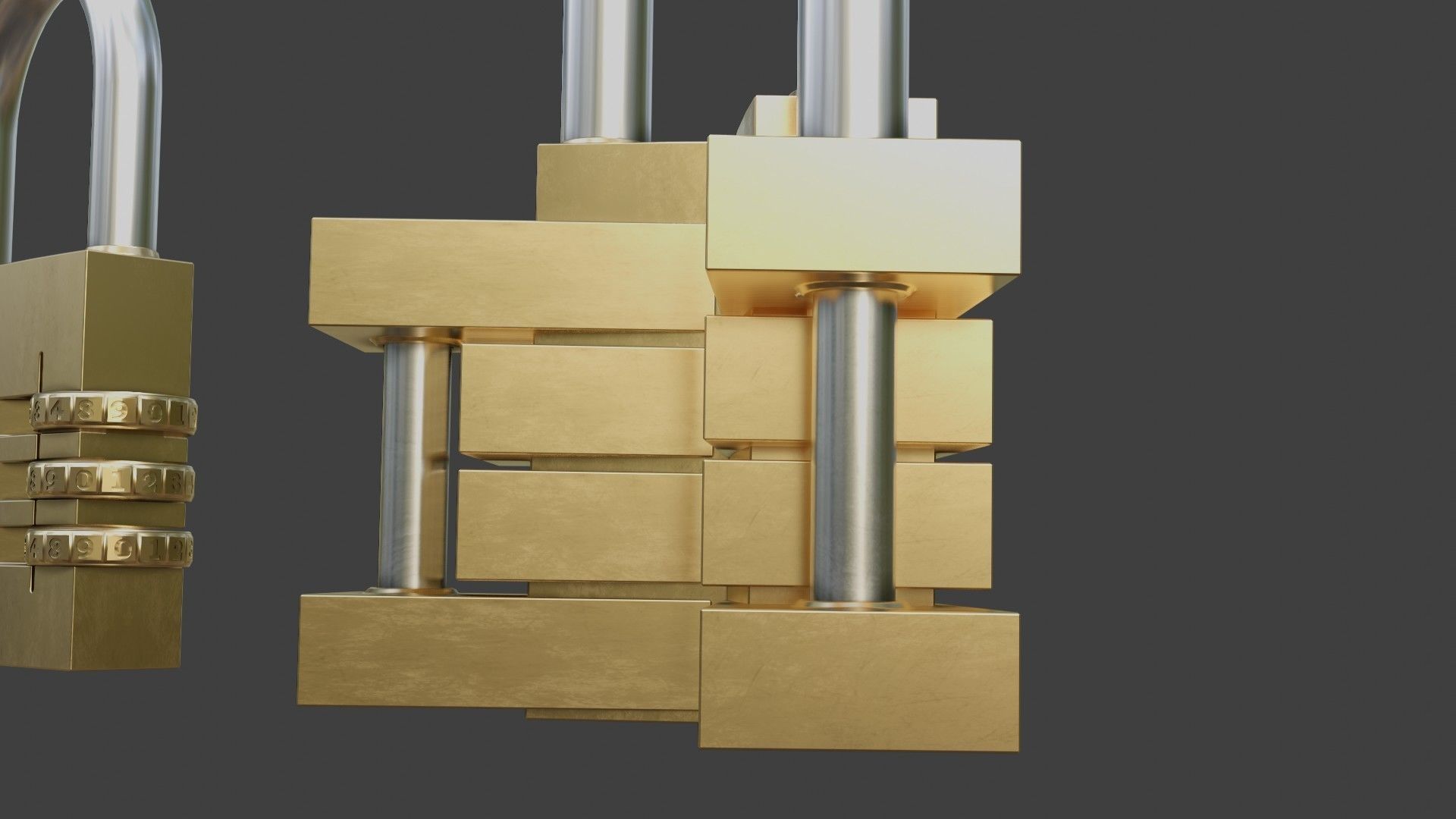 well modeled padlocks 3D model_8