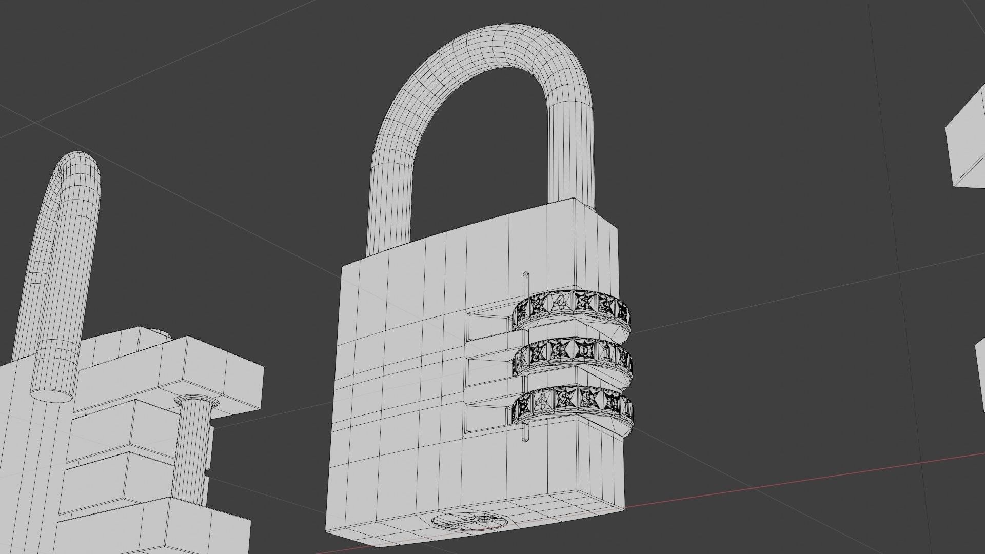 well modeled padlocks 3D model_11