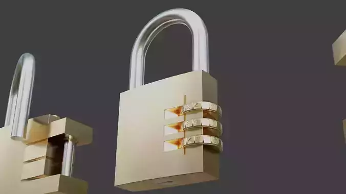 well modeled padlocks 3D model