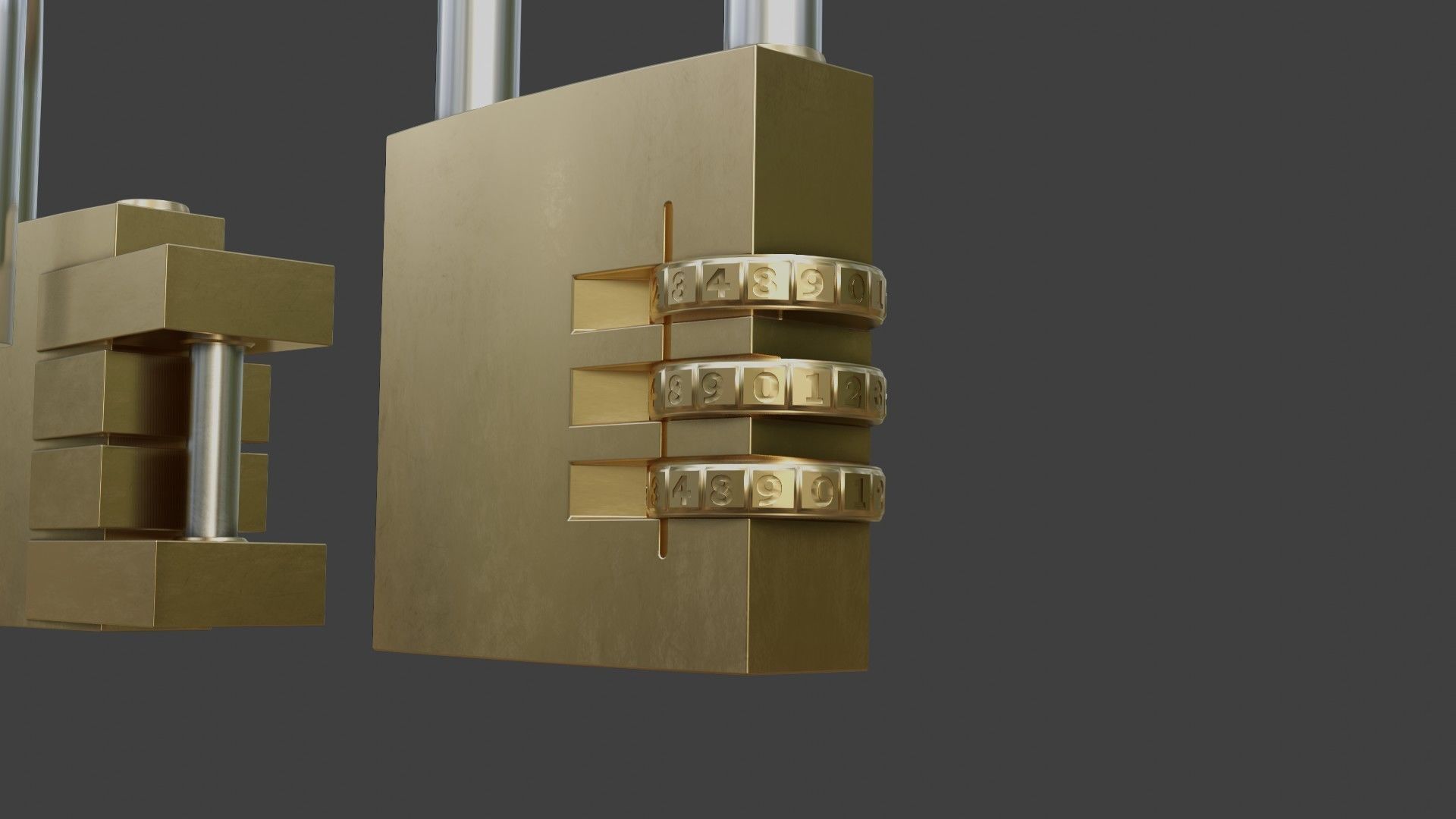 well modeled padlocks 3D model_7