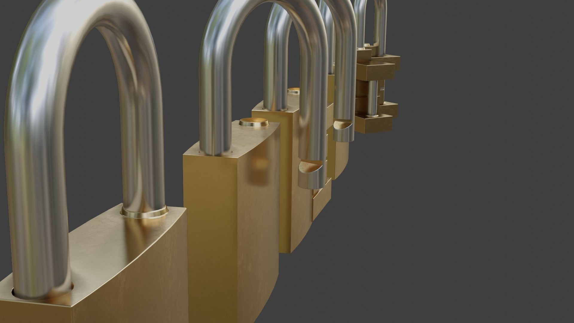 well modeled padlocks 3D model_5