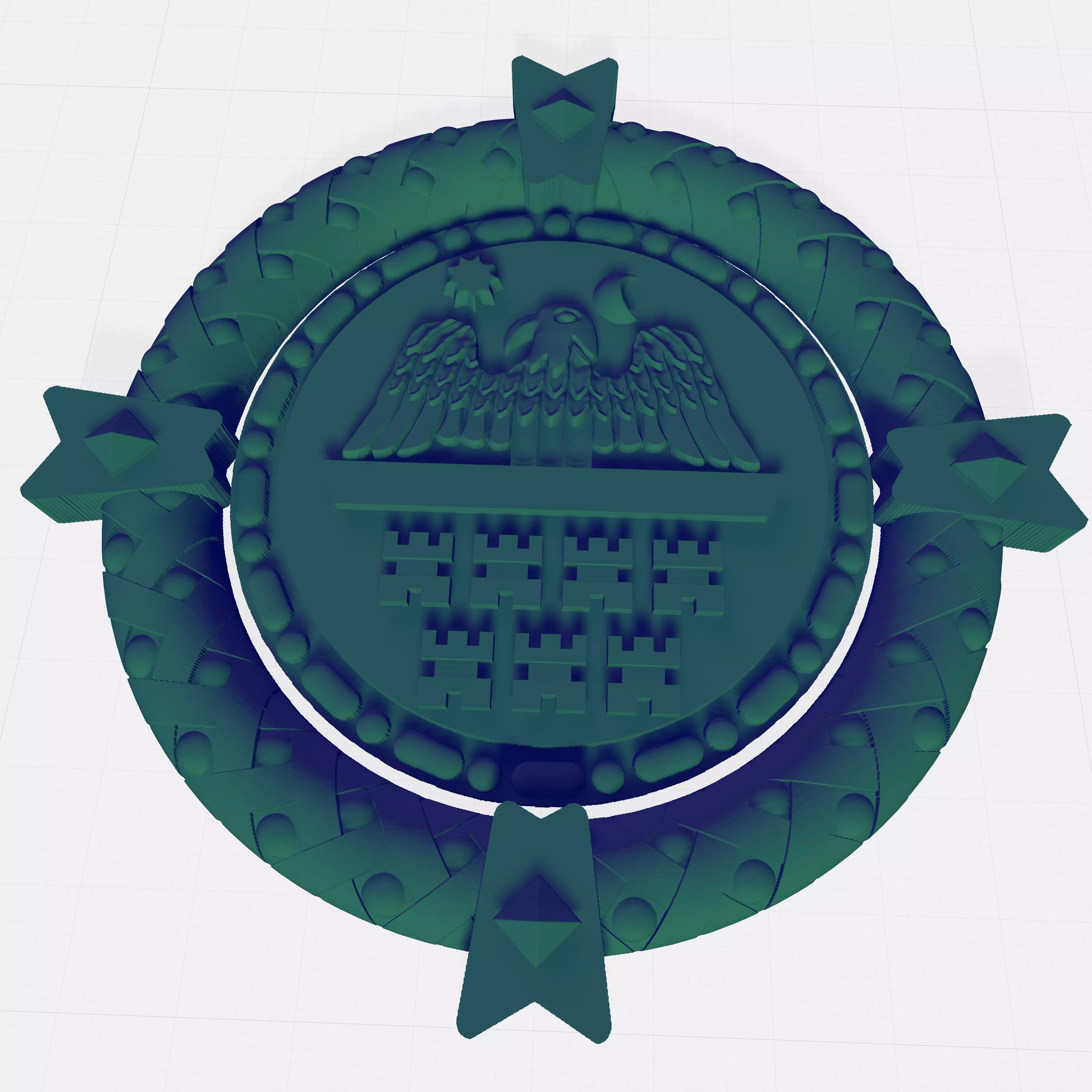 Romanian Old Church Emblem Transilvania Edition 3D model_0