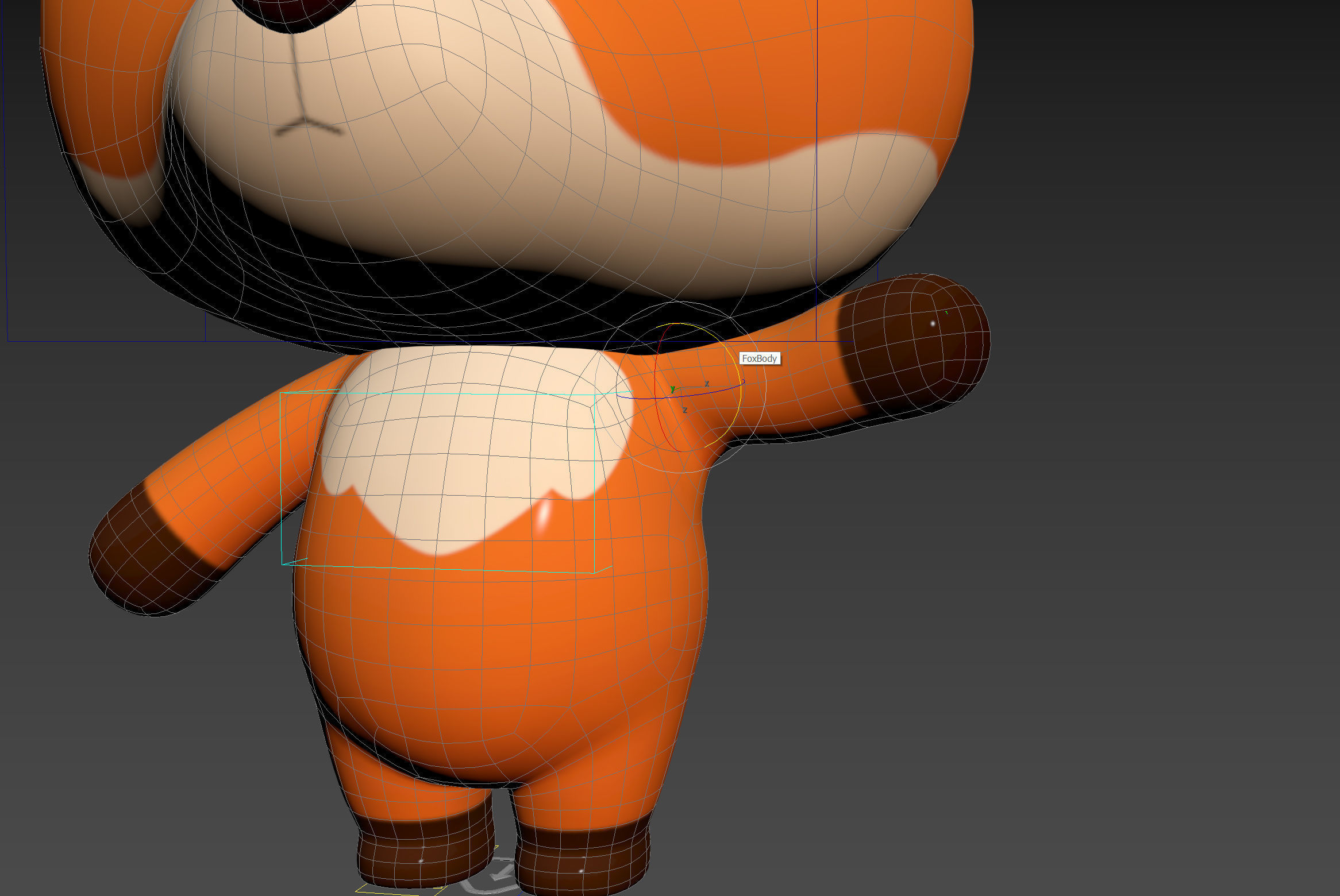 Character131 Rigged Fox 3D model_17