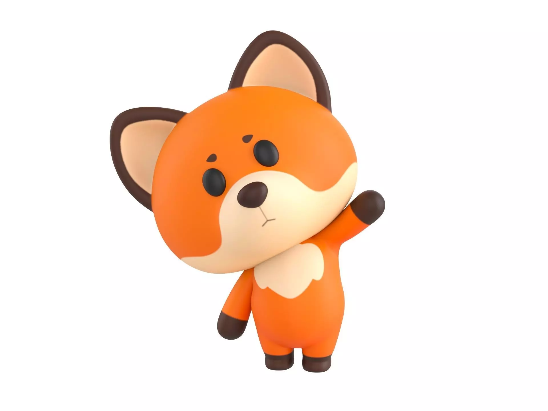 Character131 Rigged Fox 3D model_0