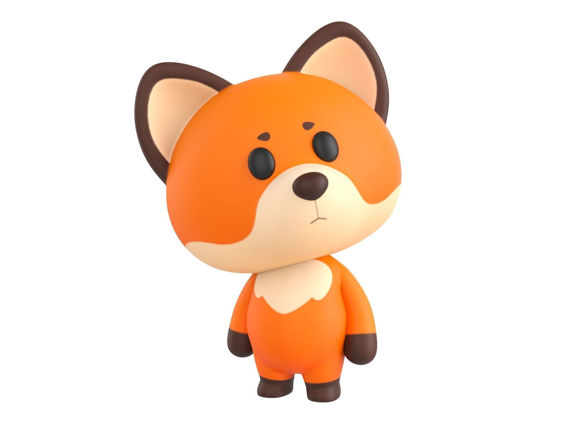 Character131 Rigged Fox 3D model_10