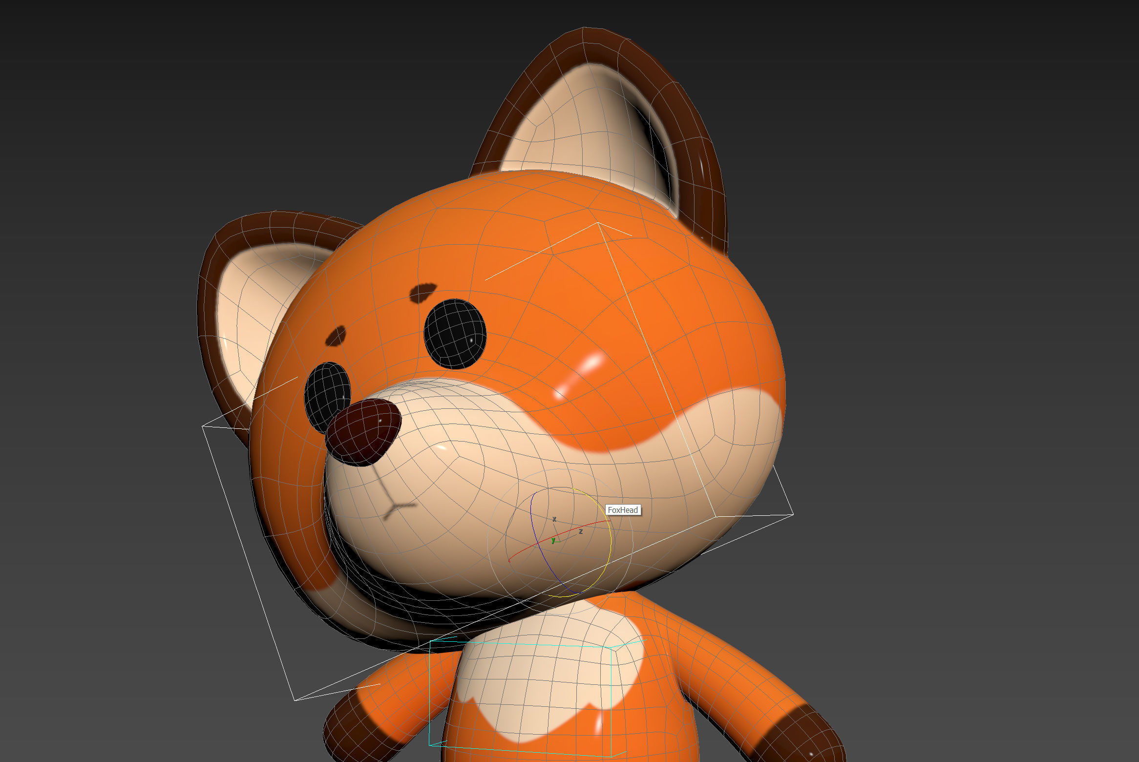 Character131 Rigged Fox 3D model_16