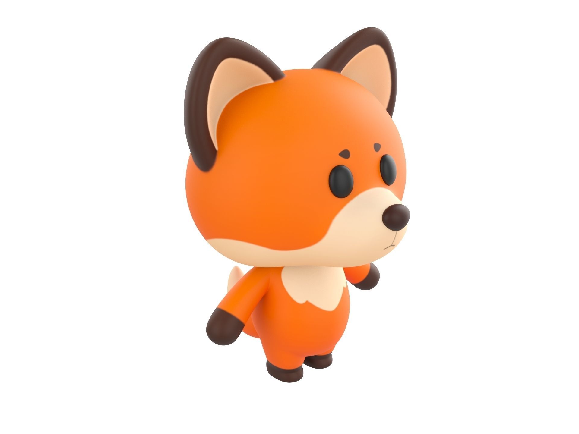 Character131 Rigged Fox 3D model_3
