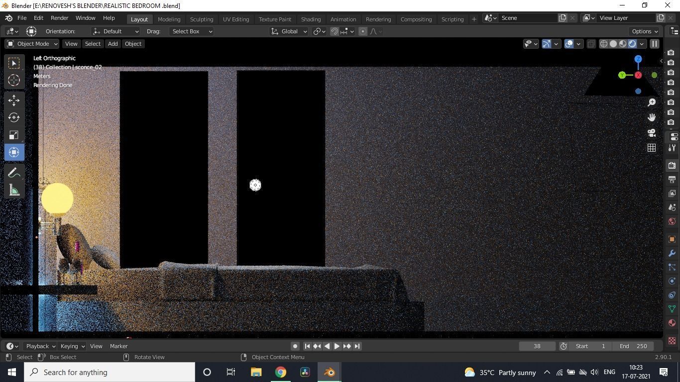 REALISTIC BEDROOM RENDER modern lighting ideas 3D model_4