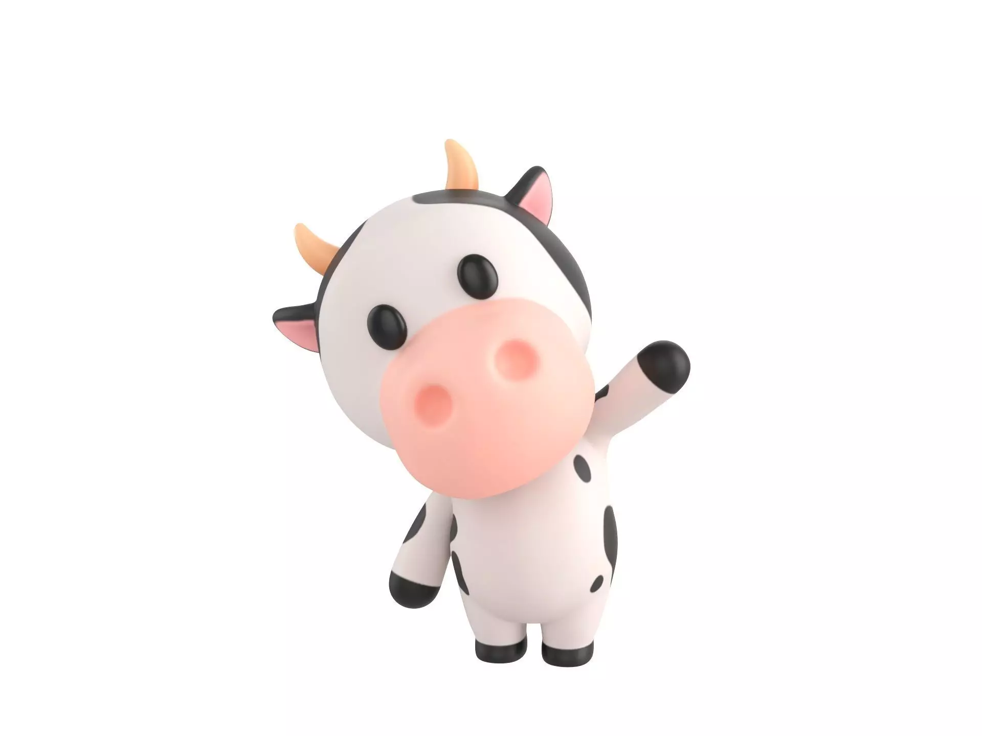 Character132 Rigged Cow 3D model_0