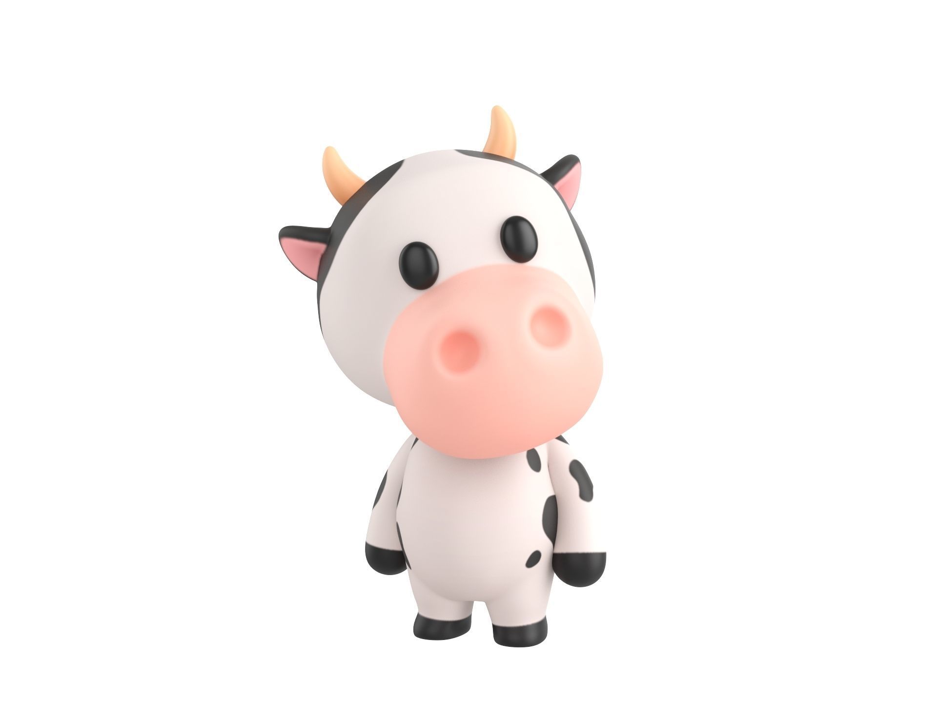 Character132 Rigged Cow 3D model_10