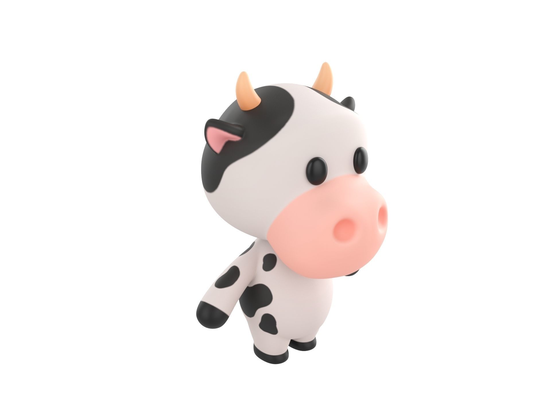 Character132 Rigged Cow 3D model_3