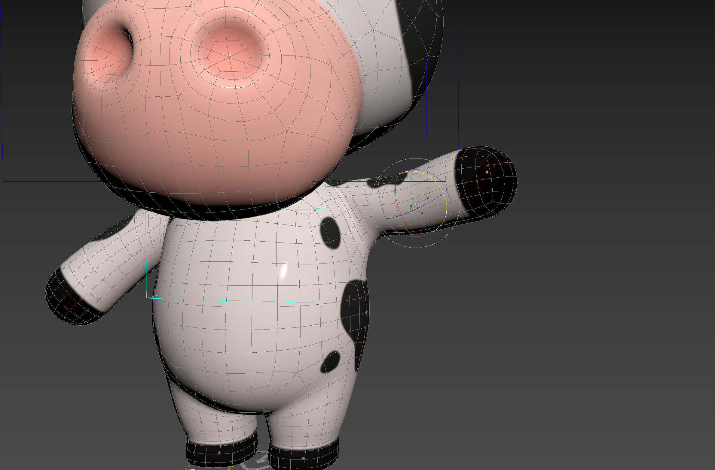 Character132 Rigged Cow 3D model_17