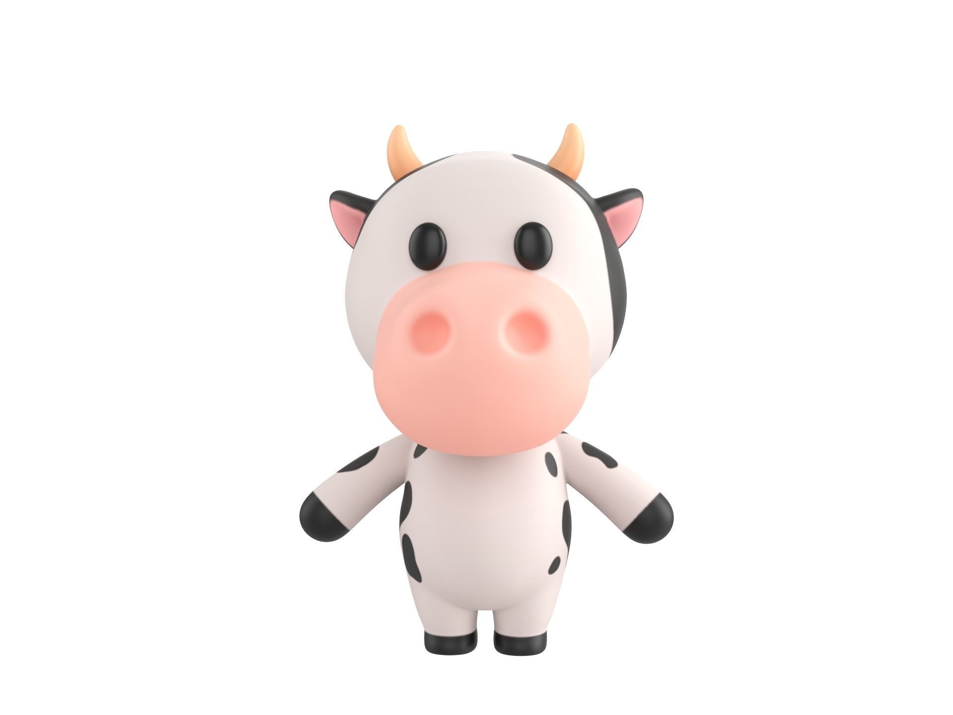 Character132 Rigged Cow 3D model_2