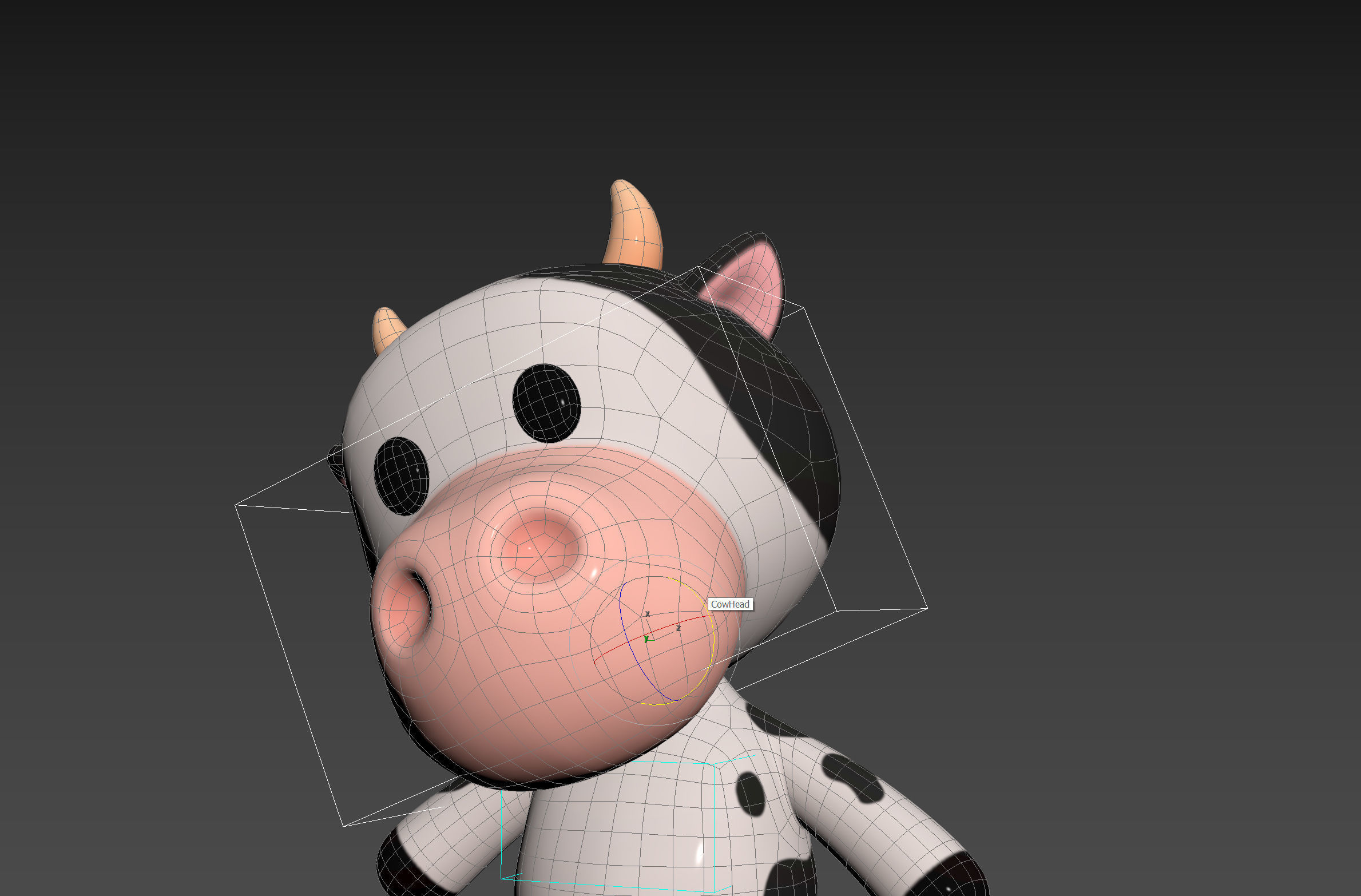 Character132 Rigged Cow 3D model_16