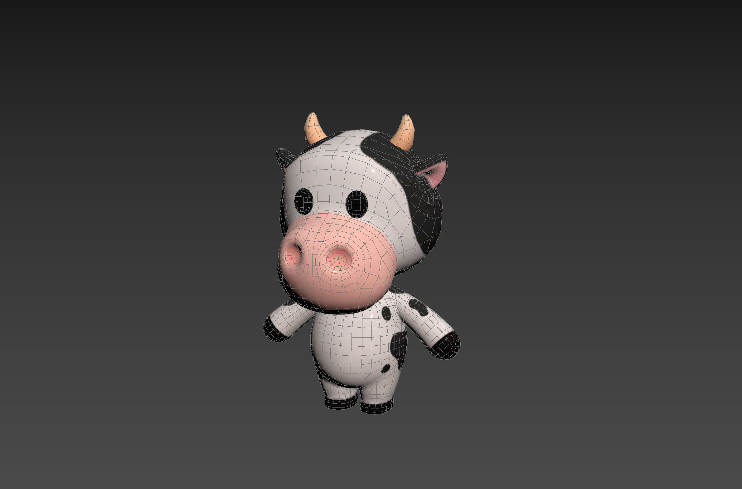 Character132 Rigged Cow 3D model_13
