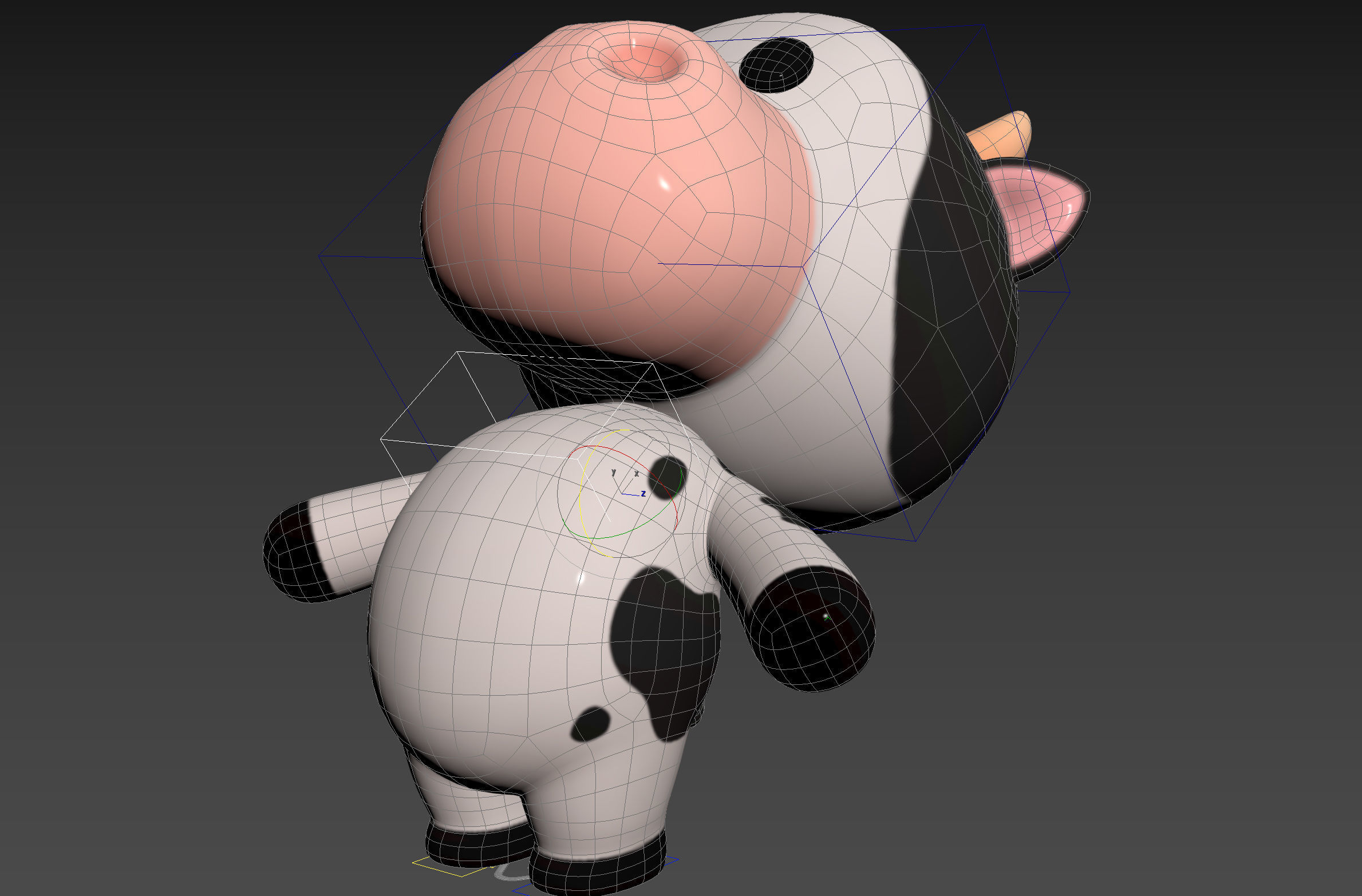Character132 Rigged Cow 3D model_19
