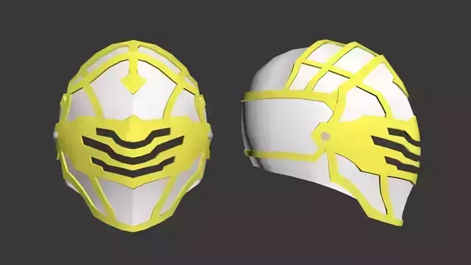 3D model Arc Skeleton Knight Helmet VR / AR / low-poly