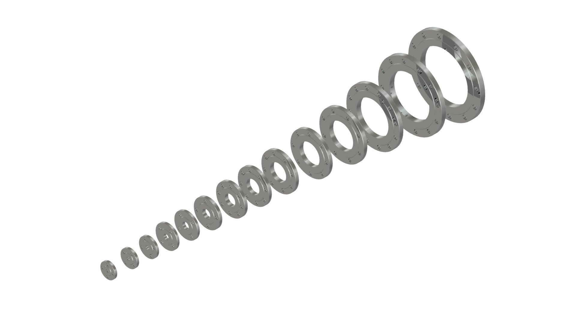 PN16 DN15-DN300 FLANGE MODELS 3D model_1