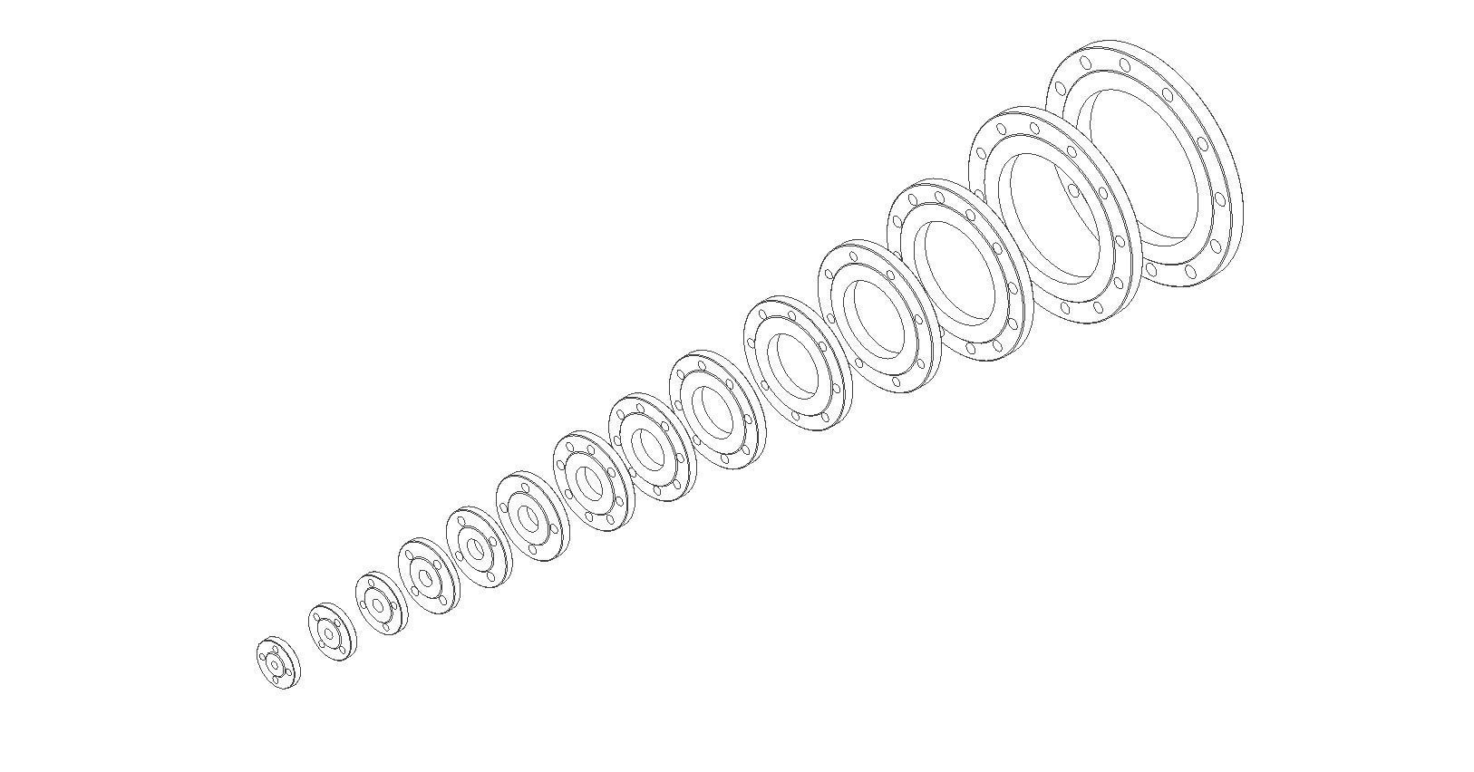 PN16 DN15-DN300 FLANGE MODELS 3D model_3