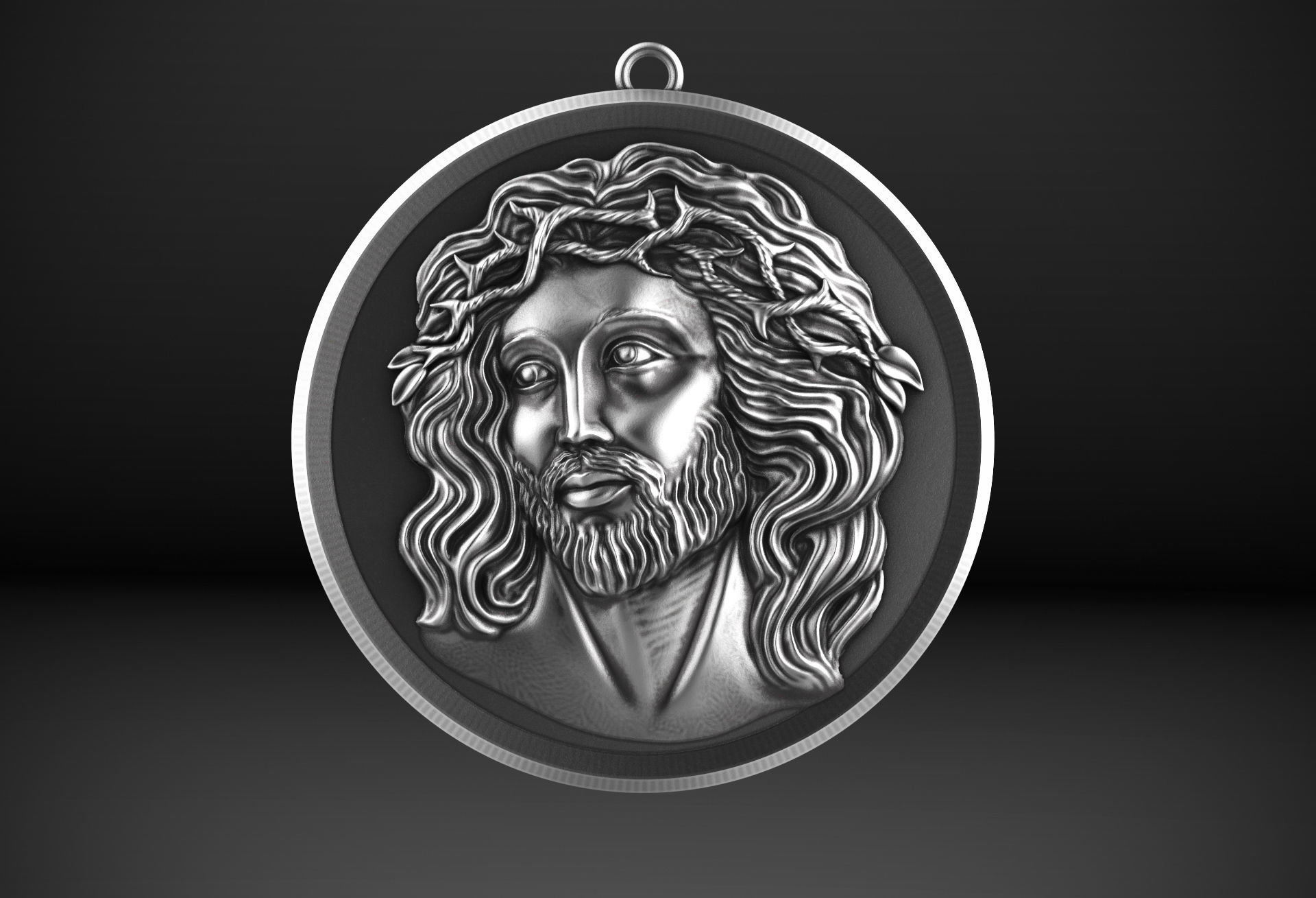 Jesus Pendant 3D print model_6