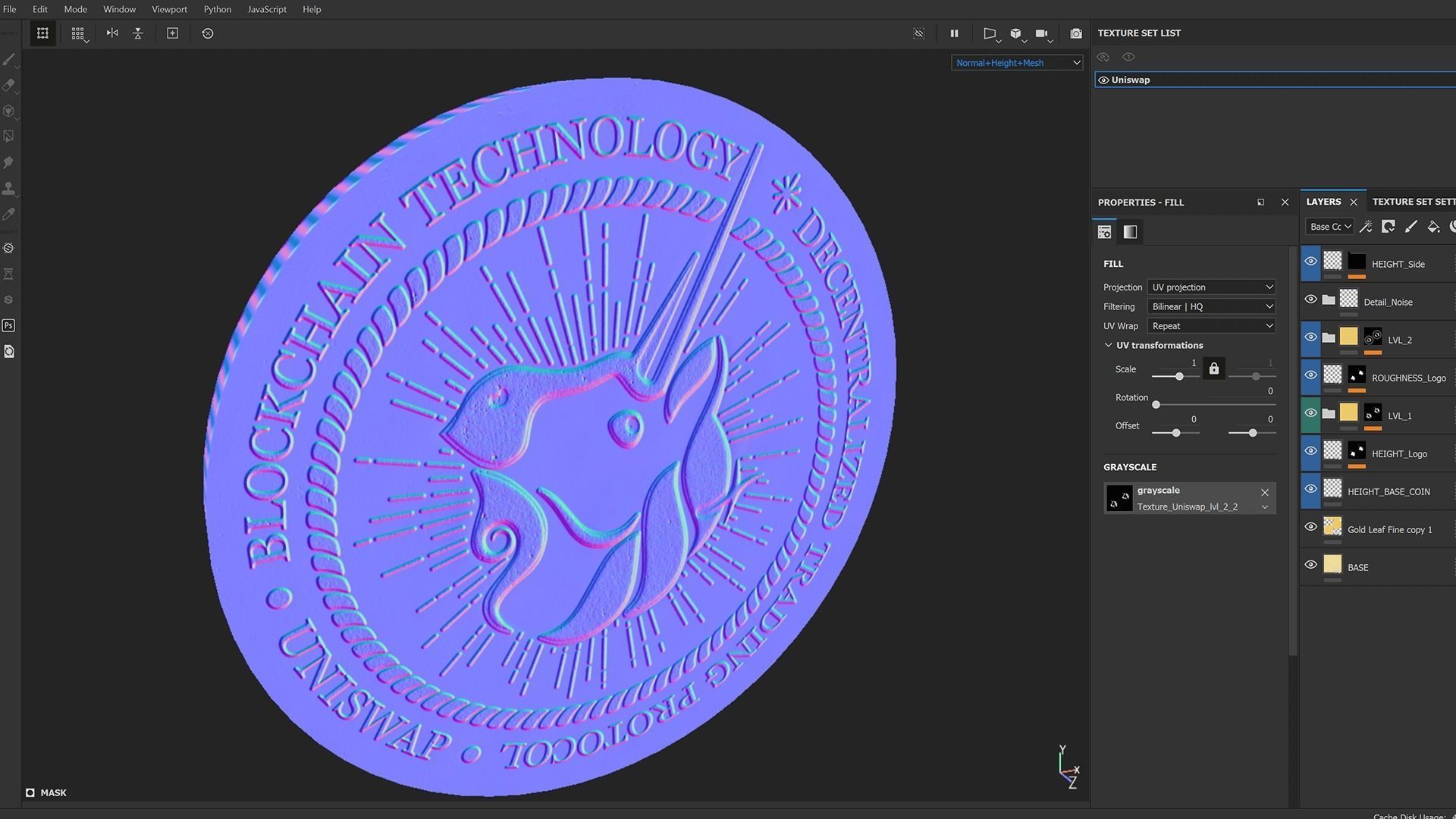 Uniswap high details 8K PBR Low-poly 3D model_13