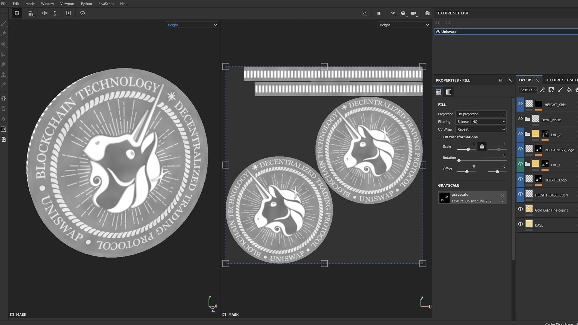 Uniswap high details 8K PBR Low-poly 3D model_14