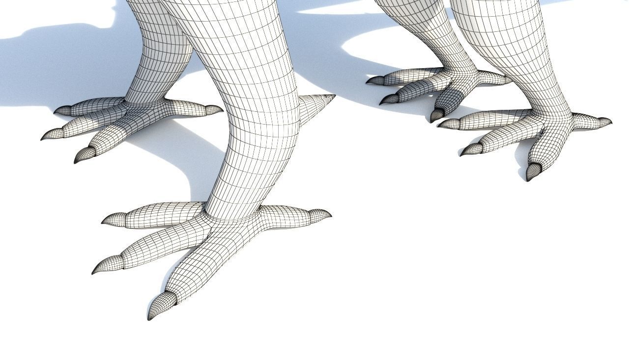 ugly midget green dragon Low-poly 3D model_17