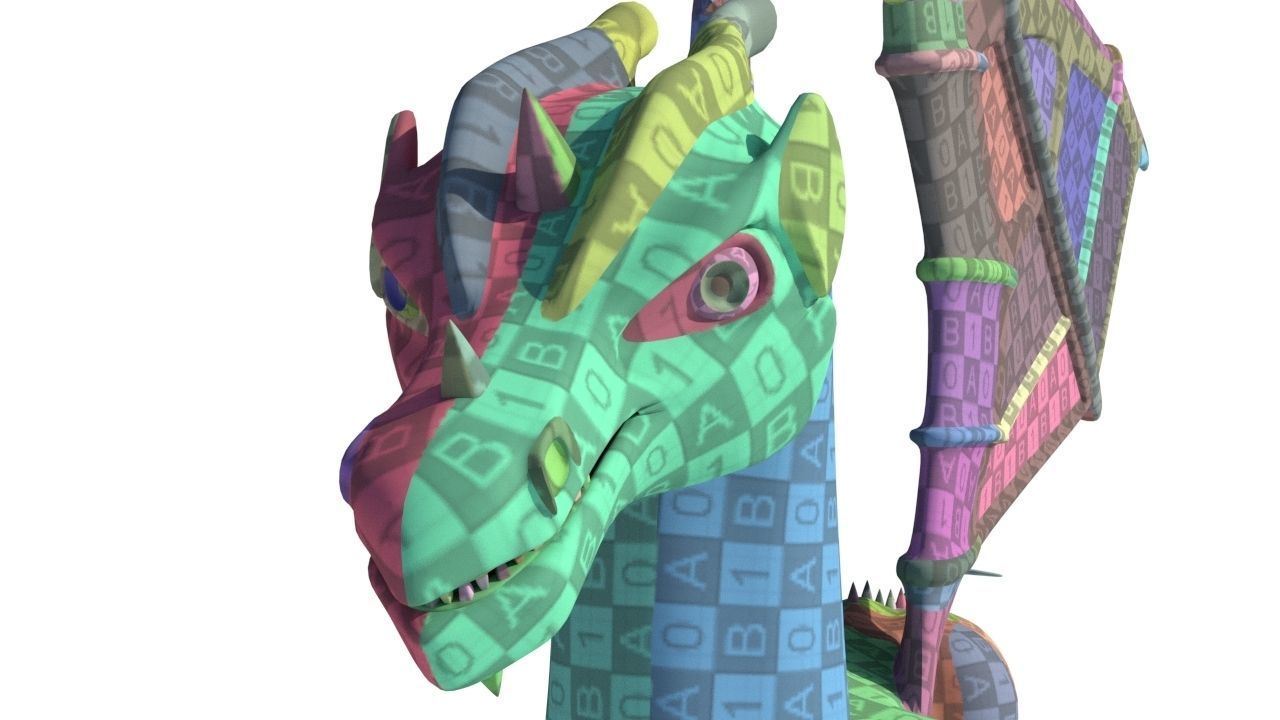 ugly midget green dragon Low-poly 3D model_21