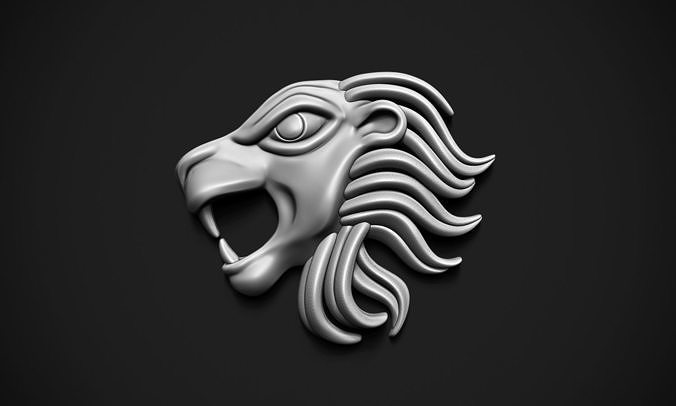 Lion Simple Side view Free 3D print model