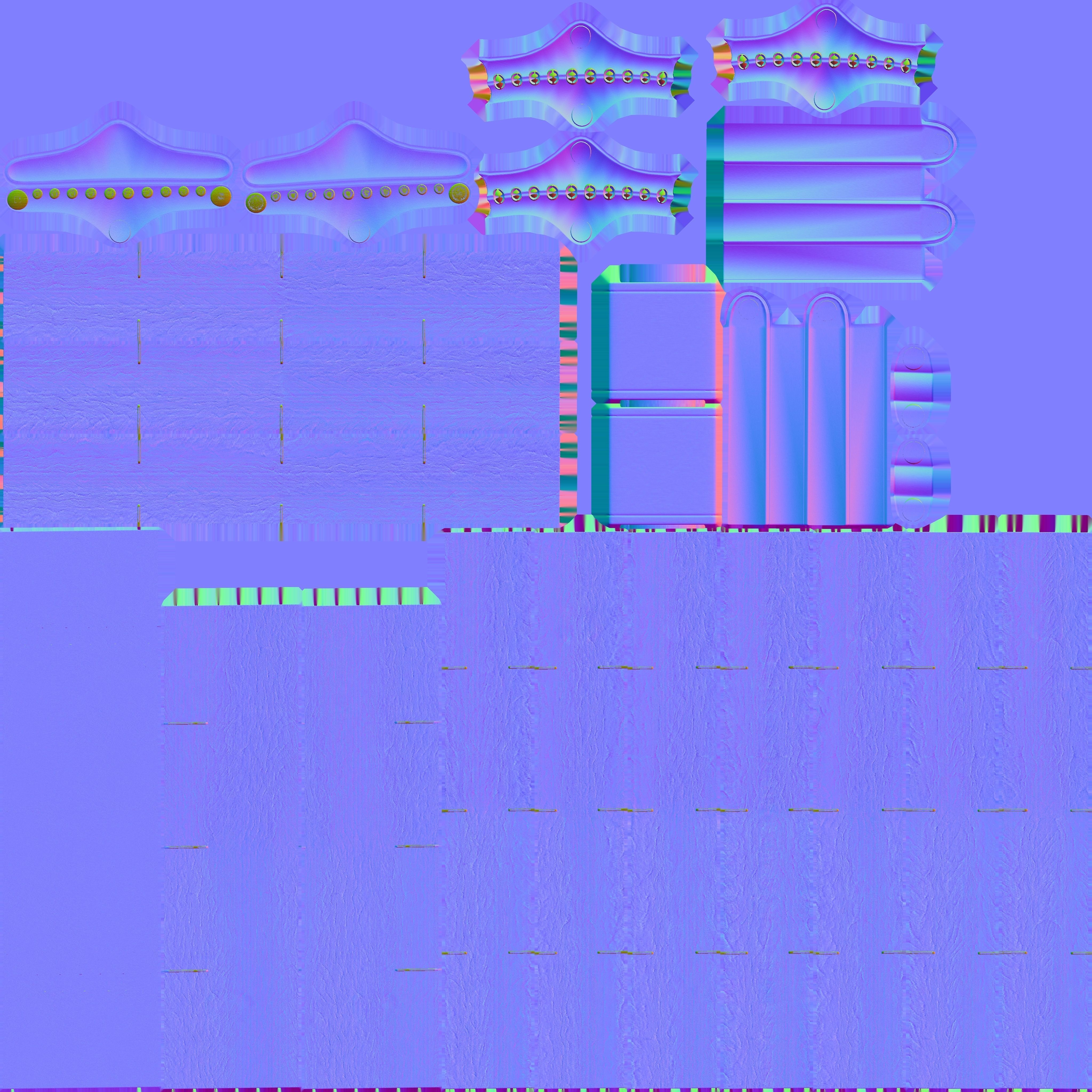 Bench 5 Low-Poly Wood Steel Mixed 2 Low-poly 3D model_12