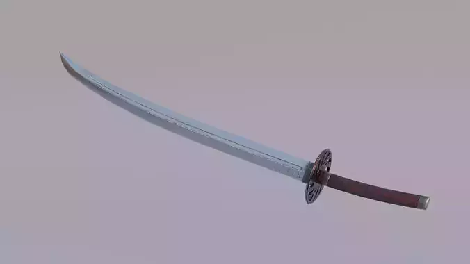 takatana samurai sword Free low-poly 3D model