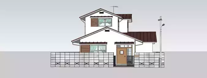 DOLAEMON Nobita House 3D-Scene 3D model