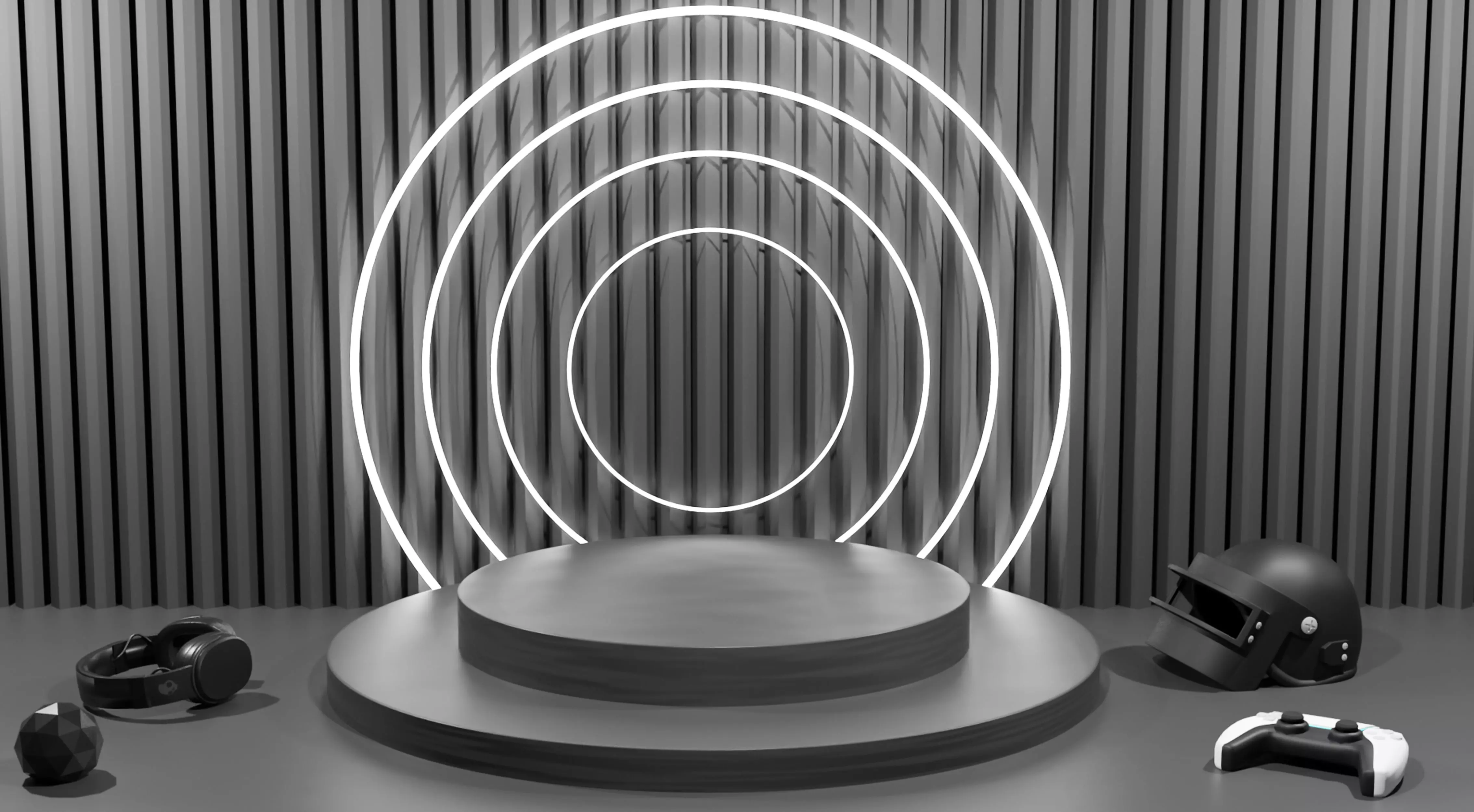 Abstract Black Background Illustration Background 3D model_0