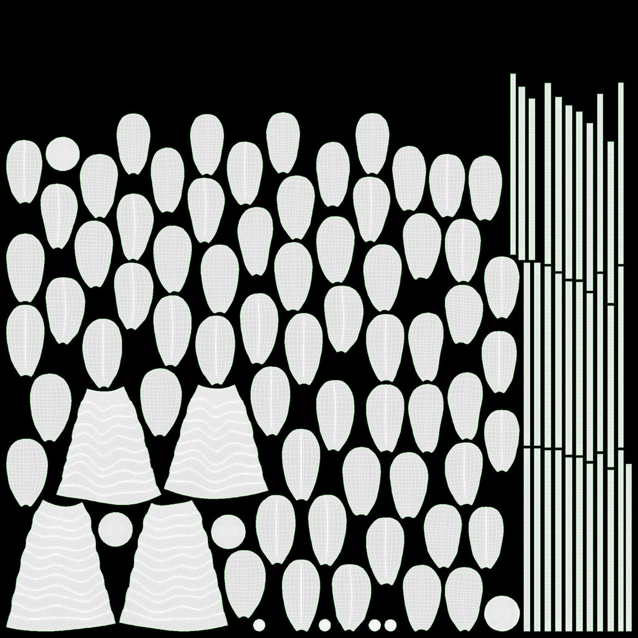 Cartoon palm trees 3D model_8