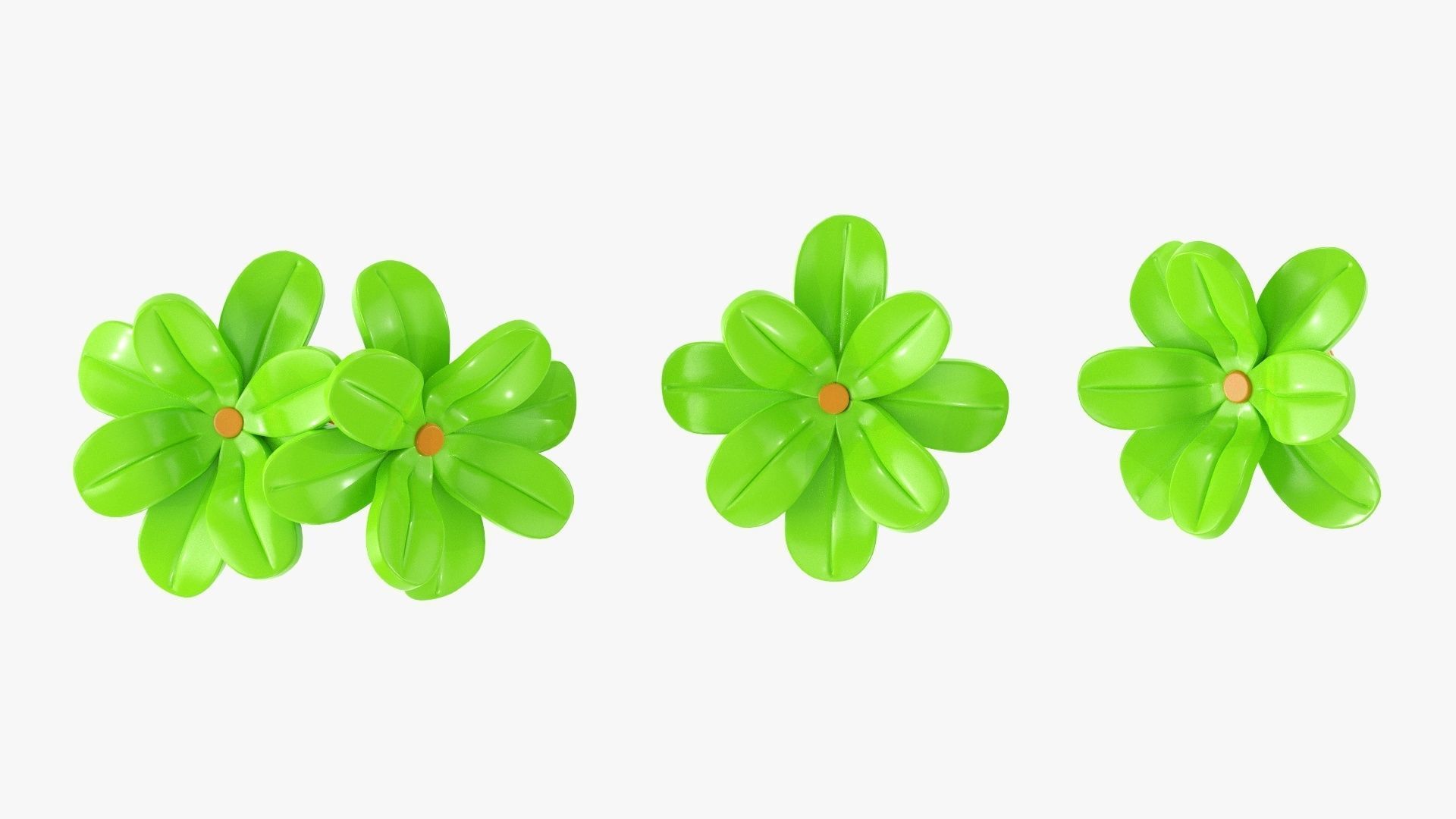 Cartoon palm trees 3D model_5