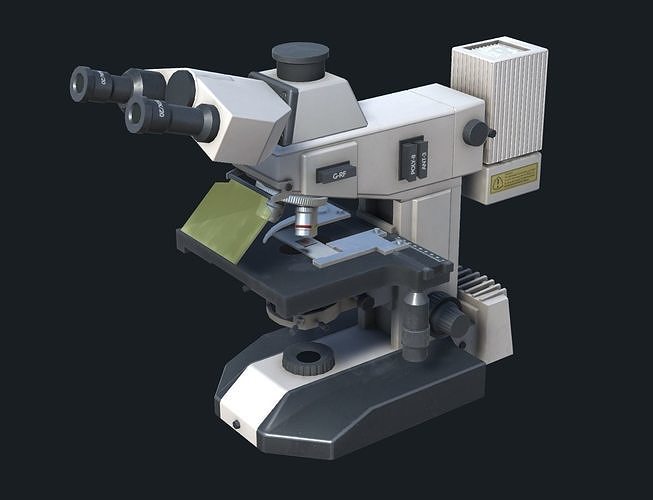 Lab Microscope Low-poly 3D model